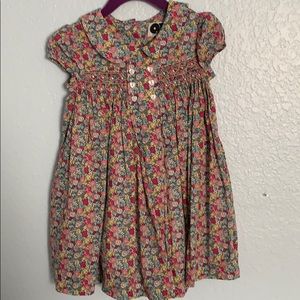 QE smock dress floral size 2-3